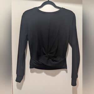 Dynamite Black Twist-Back Sweatshirt